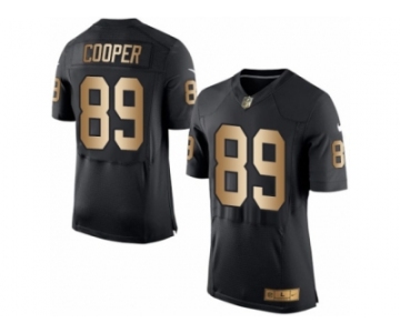 Men's Nike Oakland Raiders #89 Amari Cooper Elite Black Gold Team Color NFL Jersey