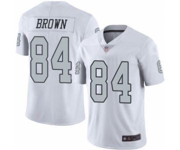 Men's Oakland Raiders #84 Antonio Brown Elite White Rush Vapor Untouchable Football Jersey
