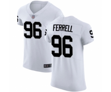 Men's Oakland Raiders #96 Clelin Ferrell White Vapor Untouchable Elite Player Football Jersey