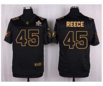 Nike Oakland Raiders #45 Marcel Reece Black Pro Line Gold Collection Jersey[Elite]