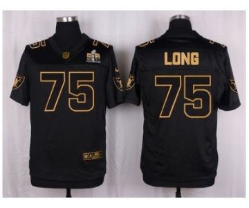 Nike Oakland Raiders #75 Howie Long Black Pro Line Gold Collection Jersey[Elite]