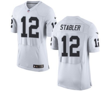 nike nfl jerseys oakland raiders #12 stabler white[2015 new Elite]
