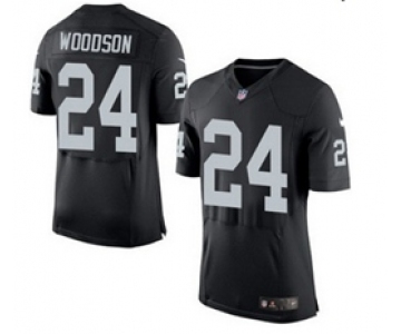 nike nfl jerseys oakland raiders #24 woodson black[2015 new Elite][woodson]