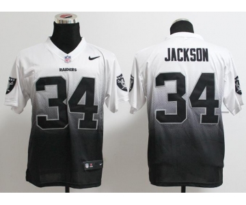 nike nfl jerseys oakland raiders #34 jackson white-grey[Elite drift fashion][second version]