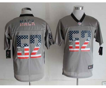 nike nfl jerseys oakland raiders #52 mack grey[Elite USA flag fashion shadow]
