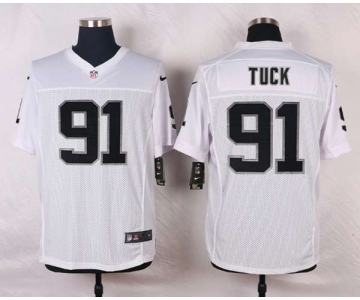 nike nfl jerseys oakland raiders #91 tuck white[Elite]