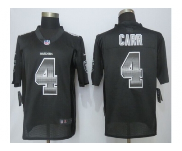 2015 new nike oakland raiders #4 carr black strobe jerseys[limited]