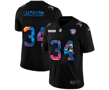 Las Vegas Raiders #34 Bo Jackson Men's Nike Multi-Color Black 2020 NFL Crucial Catch Vapor Untouchable Limited Jersey