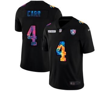 Las Vegas Raiders #4 Derek Carr Men's Nike Multi-Color Black 2020 NFL Crucial Catch Vapor Untouchable Limited Jersey