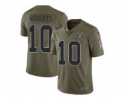 Men Nike Oakland Raiders #10 Seth Roberts Limited Olive 2017 Salute to Service NFL Jersey
