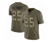 Men Nike Oakland Raiders #25 Fred Biletnikoff Limited Olive Camo 2017 Salute to Service NFL Jersey
