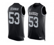 Men Nike Oakland Raiders #53 NaVorro Bowman Limited Black Player Name & Number Tank Top NFL Jersey