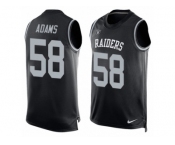 Men Nike Oakland Raiders #58 Tyrell Adams Limited Black Player Name & Number Tank Top NFL Jersey