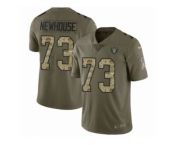 Men Nike Oakland Raiders #73 Marshall Newhouse Limited Olive Camo 2017 Salute to Service NFL Jersey