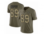 Men Nike Oakland Raiders #89 Amari Cooper Limited Olive Camo 2017 Salute to Service NFL Jersey