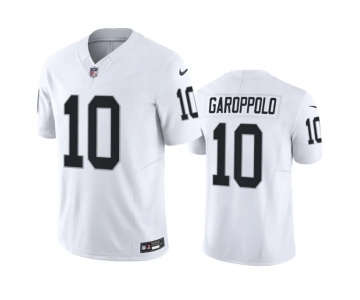 Men's Las Vegas Raiders #10 Jimmy Garoppolo White 2023 F.U.S.E Vapor Untouchable Stitched Football Jersey