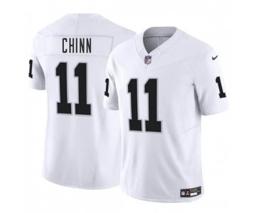 Men's Las Vegas Raiders #11 Jeremy Chinn White 2025 F.U.S.E. Vapor Football Stitched Jersey