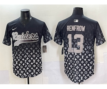 Men's Las Vegas Raiders #13 Hunter Renfrow Black Limited Stitched Baseball Jersey