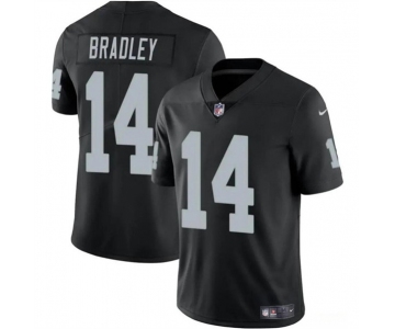 Men's Las Vegas Raiders #14 Carter Bradley Black 2024 Vapor Football Stitched Jersey