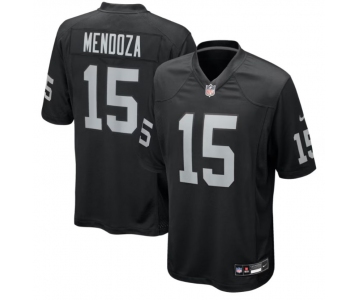 Men's Las Vegas Raiders #15 Fernando Mendoza Black 2026 Football Stitched Game Jersey