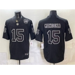 Men's Las Vegas Raiders #15 Fernando Mendoza Black F.U.S.E. 65th Anniversary Patch Vapor Untouchable Limited Football Stitched Jersey Men's Las Vegas Raiders #15 Fernando Mendoza Black F.U.S.E. 65th Anniversary Patch Vapor Untouchable Limited Football Stitched Jersey
