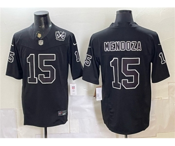 Men's Las Vegas Raiders #15 Fernando Mendoza Black F.U.S.E. 65th Anniversary Patch Vapor Untouchable Limited Football Stitched Jersey