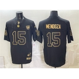 Men's Las Vegas Raiders #15 Fernando Mendoza Black Gold F.U.S.E. 65th Anniversary Patch Vapor Untouchable Limited Football Stitched Jersey Men's Las Vegas Raiders #15 Fernando Mendoza Black Gold F.U.S.E. 65th Anniversary Patch Vapor Untouchable Limited Football Stitched Jersey