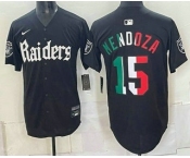 Men's Las Vegas Raiders #15 Fernando Mendoza Black Mexico Gothic Sin City Shadows Edition Vapor Limited Jersey Men's Las Vegas Raiders #15 Fernando Mendoza Black Mexico Gothic Sin City Shadows Edition Vapor Limited Jersey