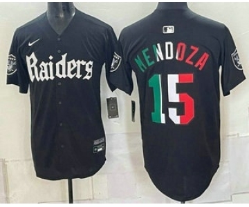 Men's Las Vegas Raiders #15 Fernando Mendoza Black Mexico Gothic Sin City Shadows Edition Vapor Limited Jersey