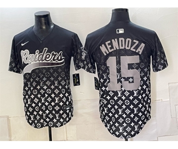Men's Las Vegas Raiders #15 Fernando Mendoza Black Vapor Limited Stitched Baseball Jersey