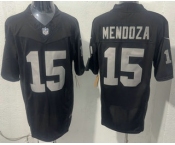 Men's Las Vegas Raiders #15 Fernando Mendoza Limited Black FUSE Vapor Jersey