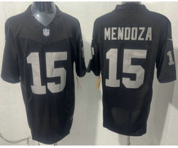 Men's Las Vegas Raiders #15 Fernando Mendoza Limited Black FUSE Vapor Jersey