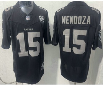 Men's Las Vegas Raiders #15 Fernando Mendoza Limited Black Fashion FUSE Vapor Jersey