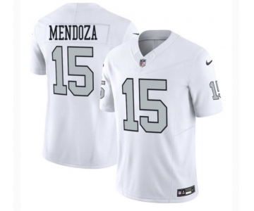 Men's Las Vegas Raiders #15 Fernando Mendoza White 2025 F.U.S.E. Vapor Stitched Football Jerseys