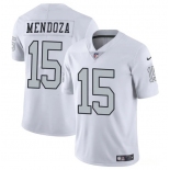 Men's Las Vegas Raiders #15 Fernando Mendoza White 2026 Draft Color Rush Vapor Untouchable Limited Football Stitched Jersey