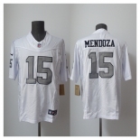 Men's Las Vegas Raiders #15 Fernando Mendoza White 2026 F.US.E. Draft Color Rush Vapor Untouchable Limited Football Stitched Jersey Men's Las Vegas Raiders #15 Fernando Mendoza White 2026 F.US.E. Draft Color Rush Vapor Untouchable Limited Football Stitched Jersey