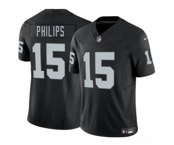 Men's Las Vegas Raiders #15 Kyle Philips Black 2025 F.U.S.E. Vapor Football Stitched Jersey