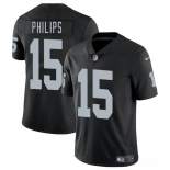 Men's Las Vegas Raiders #15 Kyle Philips Black 2025 Vapor Football Stitched Jersey
