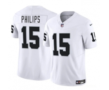 Men's Las Vegas Raiders #15 Kyle Philips White 2025 F.U.S.E. Vapor Football Stitched Jersey