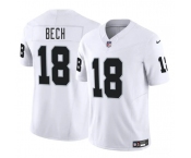 Men's Las Vegas Raiders #18 Jack Bech White 2025 Draft F.U.S.E. Vapor Untouchable Football Stitched Jersey