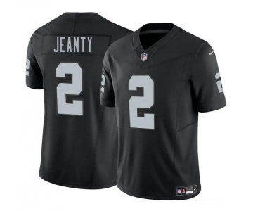 Men's Las Vegas Raiders #2 Ashton Jeanty Black 2025 F.U.S.E. Vapor Stitched Football Jerseys