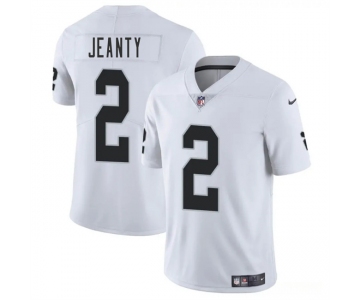 Men's Las Vegas Raiders #2 Ashton Jeanty White 2025 Draft Vapor Untouchable Limited Football Stitched Jersey