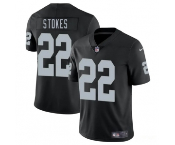Men's Las Vegas Raiders #22 Eric Stokes Black 2025 Vapor Football Stitched Jersey