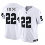 Men's Las Vegas Raiders #22 Eric Stokes White 2025 F.U.S.E. Vapor Football Stitched Jersey