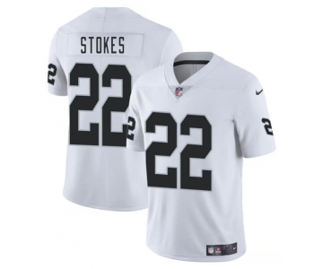 Men's Las Vegas Raiders #22 Eric Stokes White 2025 Vapor Football Stitched Jersey