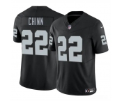 Men's Las Vegas Raiders #22 Jeremy Chinn Black 2025 F.U.S.E. Vapor Football Stitched Jersey