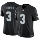 Men's Las Vegas Raiders #3 Taron Johnson Black 2026 F.U.S.E. Vapor Untouchable Limited Stitched Football Jersey