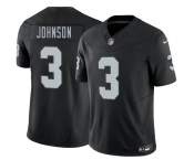 Men's Las Vegas Raiders #3 Taron Johnson Black 2026 F.U.S.E. Vapor Untouchable Limited Stitched Football Jersey