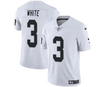 Men's Las Vegas Raiders #3 Zamir White White 2024 Vapor Football Stitched Jersey
