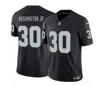 Men's Las Vegas Raiders #30 Mike Washington Jr. Black 2026 F.U.S.E. Vapor Untouchable Limited Football Stitched Jersey